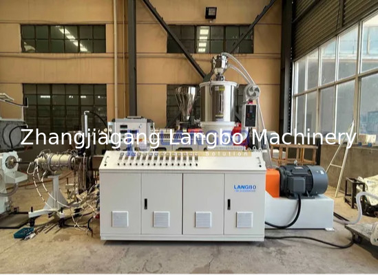 গুণ  Natural Gas Pe Pipe Production Line , Single Screw Extruder Hdpe Pipe Machine কারখানা