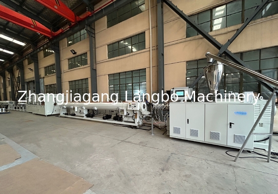 80/156 কাউন্টার ঘোরানো সমান্তরাল টুইন স্ক্রু এক্সট্রুডার সহ পিভিসি পাইপ উত্পাদন লাইন