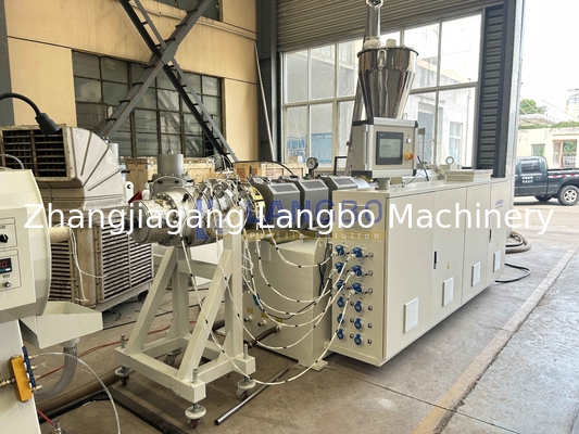 হাই স্পিড 90/156 পাইপ ব্যাসার্ধ 90-315 জন্য extruder সঙ্গে জল সরবরাহ পিভিসি পাইপ উত্পাদন লাইন