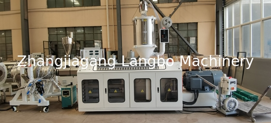 স্বয়ংক্রিয় পিই প্লাস্টিকের জল পাইপ Extruder কাটার উত্পাদন লাইন মেশিন