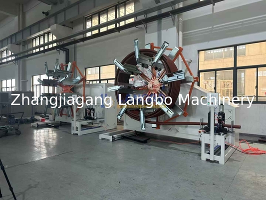 16-160MM PE HDPE পাইপ উইন্ডার প্লাস্টিক নরম পায়ের পাতার মোজাবিশেষ কয়েলার মেশিন একক ডাবল স্টেশন এবং কয়েলিং গতি 0.1-10m/min সহ