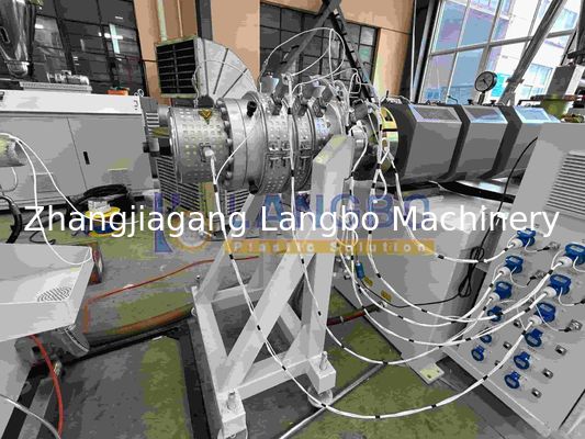 প্লাস্টিক পাইপ এক্সট্রুশন প্রোডাকশন মেশিন, পিভিসি, এইচডিপিই, পিপিআর-এর জন্য কোণযুক্ত যমজ স্ক্রু, ড্রেনেজ, জল, পয়ঃপ্রণালী, বৈদ্যুতিক নালী, পায়ের পাতার মোজা