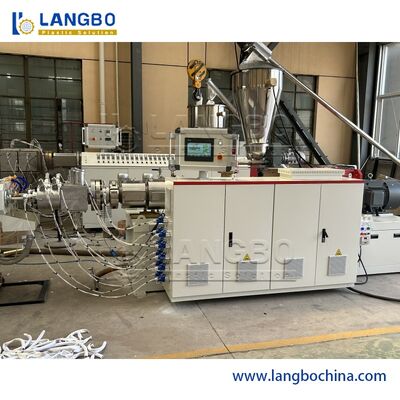 স্বয়ংক্রিয় টুইন স্ক্রু পিভিসি পাইপ মেশিন, পিভিসি পায়ের পাতার মোজাবিশেষ উৎপাদন লাইন