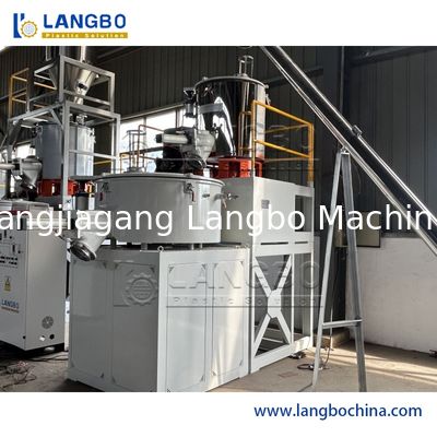 কঠিন  পিভিসি যৌগগুলির জন্য হিটিং কুলিং সিস্টেম সহ শিল্প পিভিসি পাউডার উচ্চ গতির মিশুক