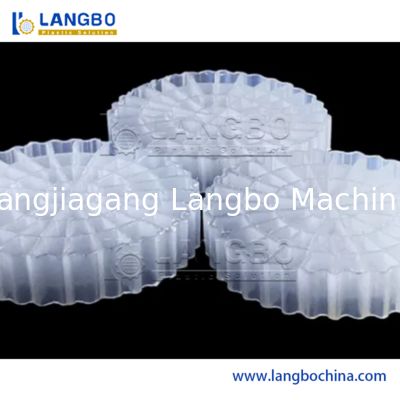 প্লাস্টিক Mbbr Biochip Biofilm ক্যারিয়ার এক্সট্রুশন মেশিন তৈরীর লাইন সরঞ্জাম