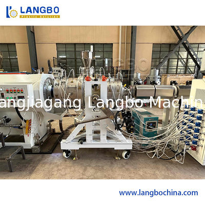 উন্নত ফুল স্বয়ংক্রিয় পিভিসি পিই প্লাস্টিক পায়ের পাতার মোজাবিশেষ টিউব তৈরির যন্ত্রপাতি, পিএলসি টাচ স্ক্রিন নিয়ন্ত্রণ সহ