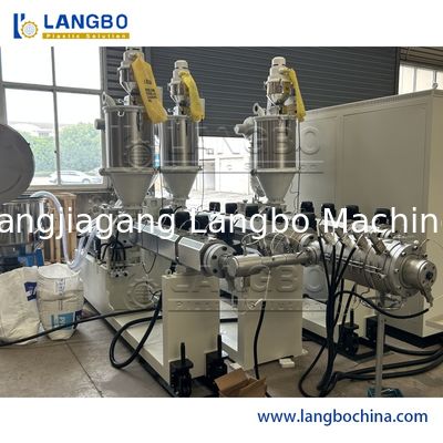 পে কো এক্সট্রুশন পিপিআর পাইপ উত্পাদন লাইন 350 কেজি / এইচ মাল্টি লেয়ার টিউব