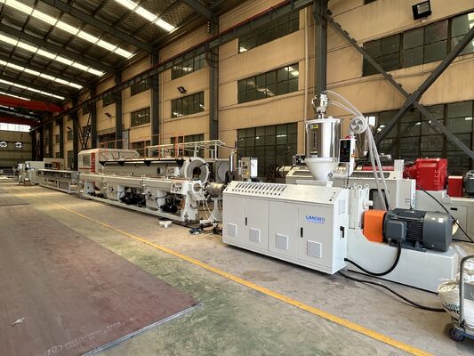 Plastic PE HDPE PPR Water Gas Oil Supply Pipe Extrusion Production Line Single Screw Extruder Pipe Making Machine