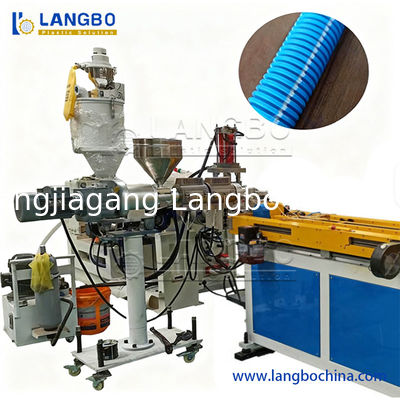PP / PE Flexible Single Wall Corrugated Pipe Production Line Plastic Extruder Machine