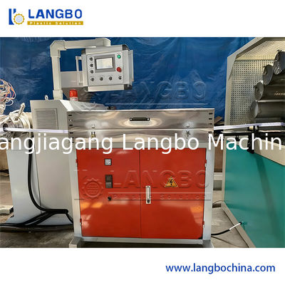 নিম্ন নয়েজ Conical টুইন স্ক্রু এক্সট্রুডার পিভিসি ফাইবার নরম পাইপ মেকিং Reinforcing