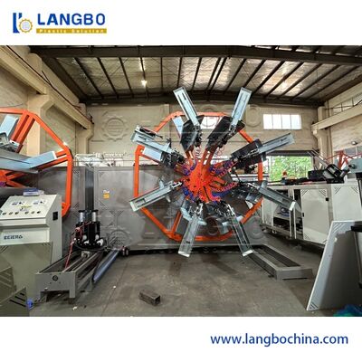 স্নাইডার ইলেকট্রিক্যাল উপাদান স্বয়ংক্রিয় প্লাস্টিকের টিউবার রিউন্ডার মেশিন পিই এইচডিপিই তরঙ্গযুক্ত পাইপ রোলিং পরিসীমা 1600-3200mm