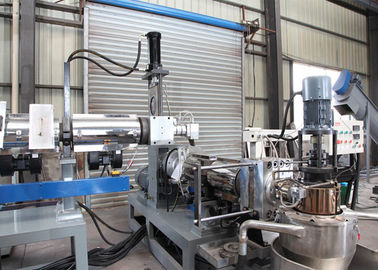 পিপি PE প্লাস্টিক Pelletizing মেশিন একা স্ক্রু ডাবল স্টেজ এক্সট্রুডার প্লেট