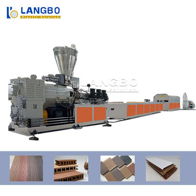 পিভিসি / WPC প্রোফাইল এক্সট্রুশন লাইন সিমেন্স মোটর ডাবল স্ক্রু ডিজাইন