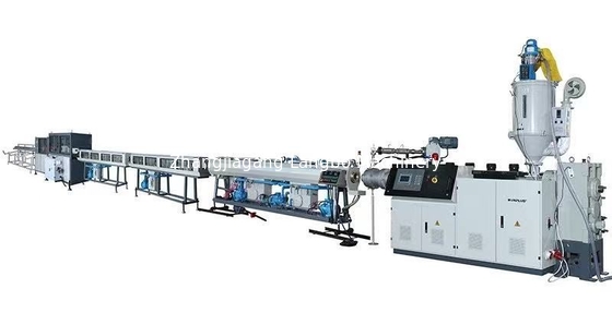 110mm PE পাইপ উৎপাদন এক্সট্রুশন লাইন PLC একক স্ক্রু