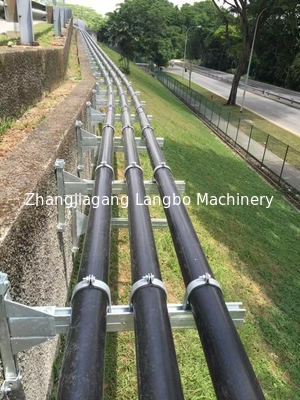 110mm PE পাইপ উৎপাদন এক্সট্রুশন লাইন PLC একক স্ক্রু