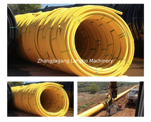 HDPE গ্যাস PE পাইপ এক্সট্রুশন মেকিং লাইন 65mm সম্পূর্ণ স্বয়ংক্রিয়
