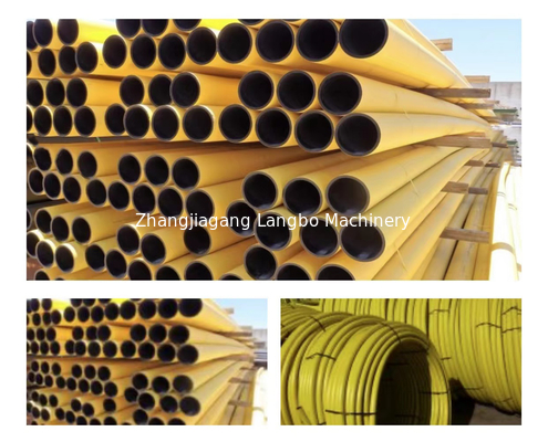 PE তিন স্তর 32mm 40mm 63mm প্লাস্টিক পাইপ একক স্ক্রু এক্সট্রুডার সরঞ্জাম লাইন