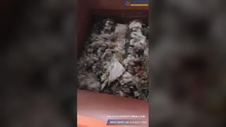 টুইন শ্যাফ্ট শ্রেডার দিয়ে বোনা ব্যাগ ছিন্ন করা